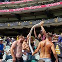AUS VIC Melbourne 2017DEC26 MCG 007  The boys trying to get the "beer snake" sorted. : - DATE, - PLACES, - TRIPS, 10's, 2017, 2017 - More Miles Than Santa, Australia, Day, December, Melbourne, Melbourne Cricket Ground, Month, Tuesday, VIC, Year